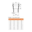 KGRE Tubo de limpieza DN/OD 250 con tapa redonda-0