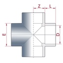 PVC-U Cruz Manguito 50 mm PN16-0